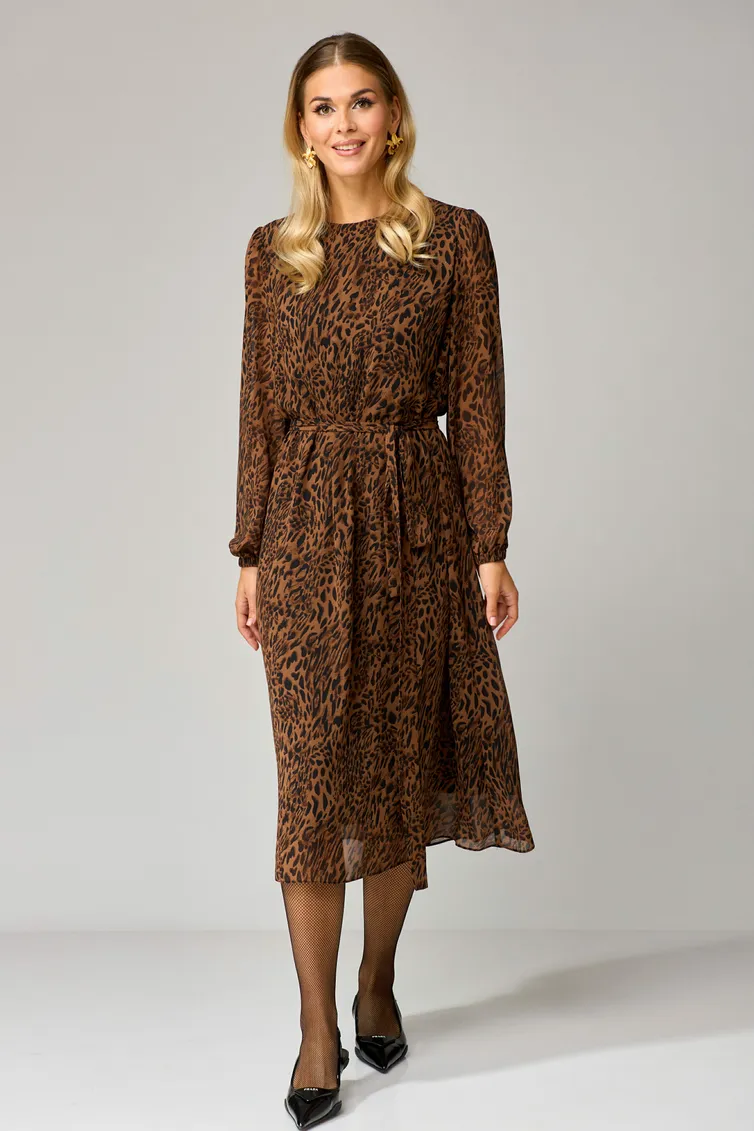 Sukienka GIZART #5103 leopard