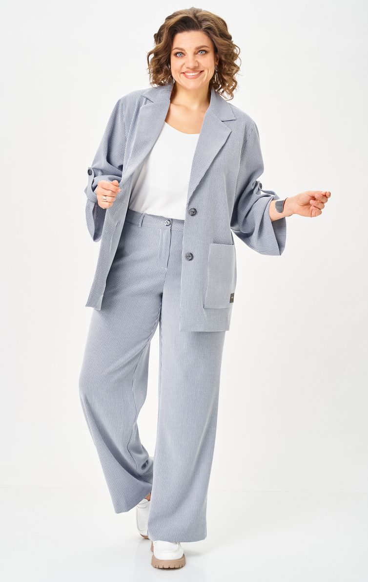 Костюм БелЭльСтиль арт. 884-333/601-308 голубая полоска