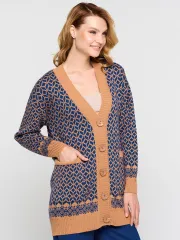 Кардиган Newvay арт. 9232-91007 карамель/индиго