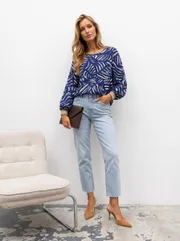 Blouse nika.pl #0204201 Emi-42 sinij zebra