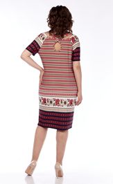 Dress Abbi 1035 ornament bordo