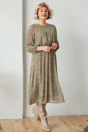 Dress TOOK A LOOK & Angelika #MP-23 cvety na olive