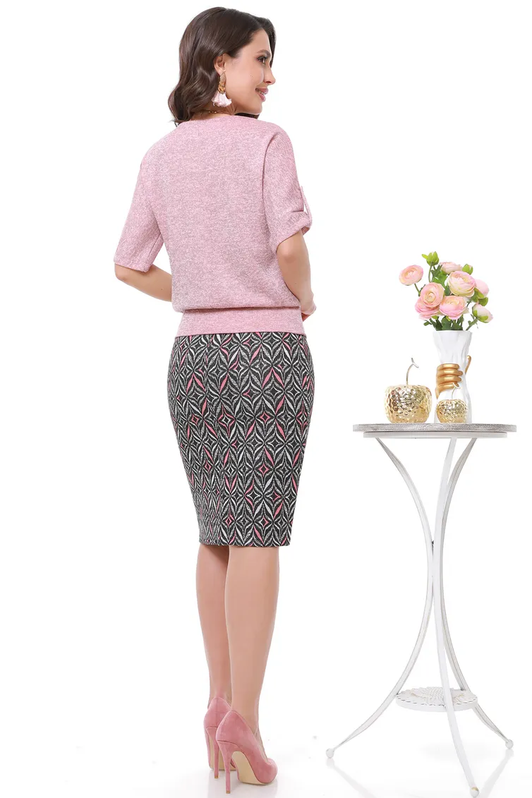 Костюм DS Trend арт. К-0788-0054-02 (Трикотажный с разноцветной юбкой)