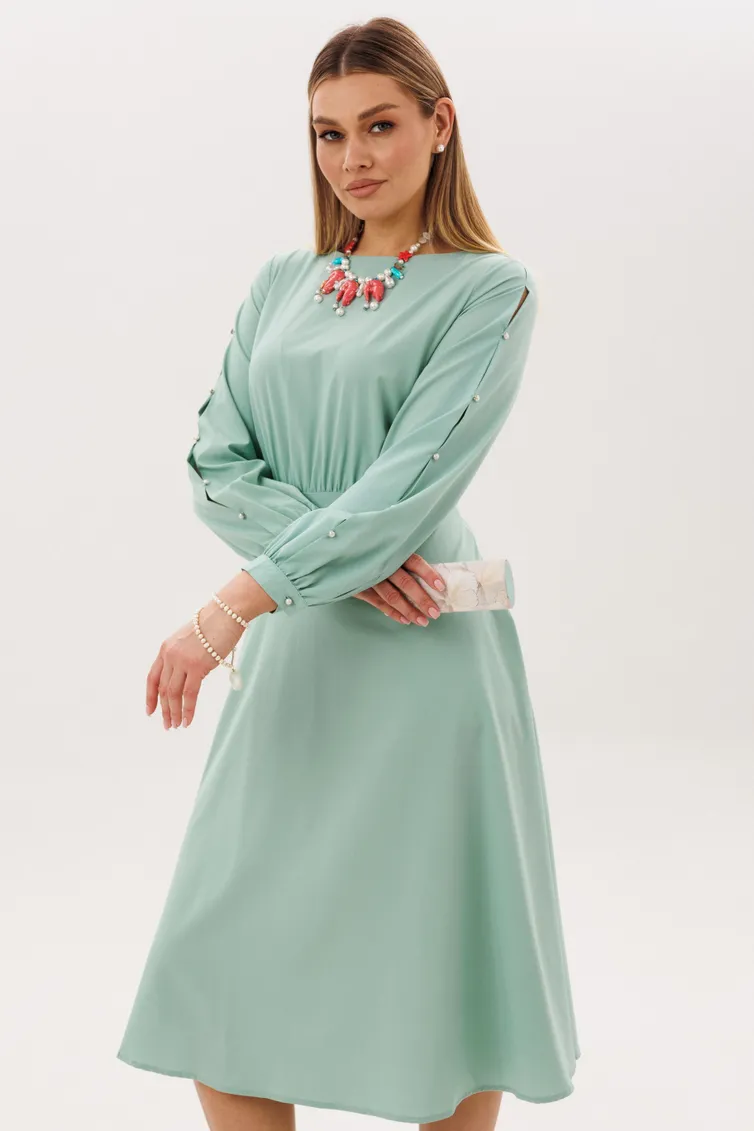 Sukienka Anelli Laurel #1836 dymchatyj nefrit