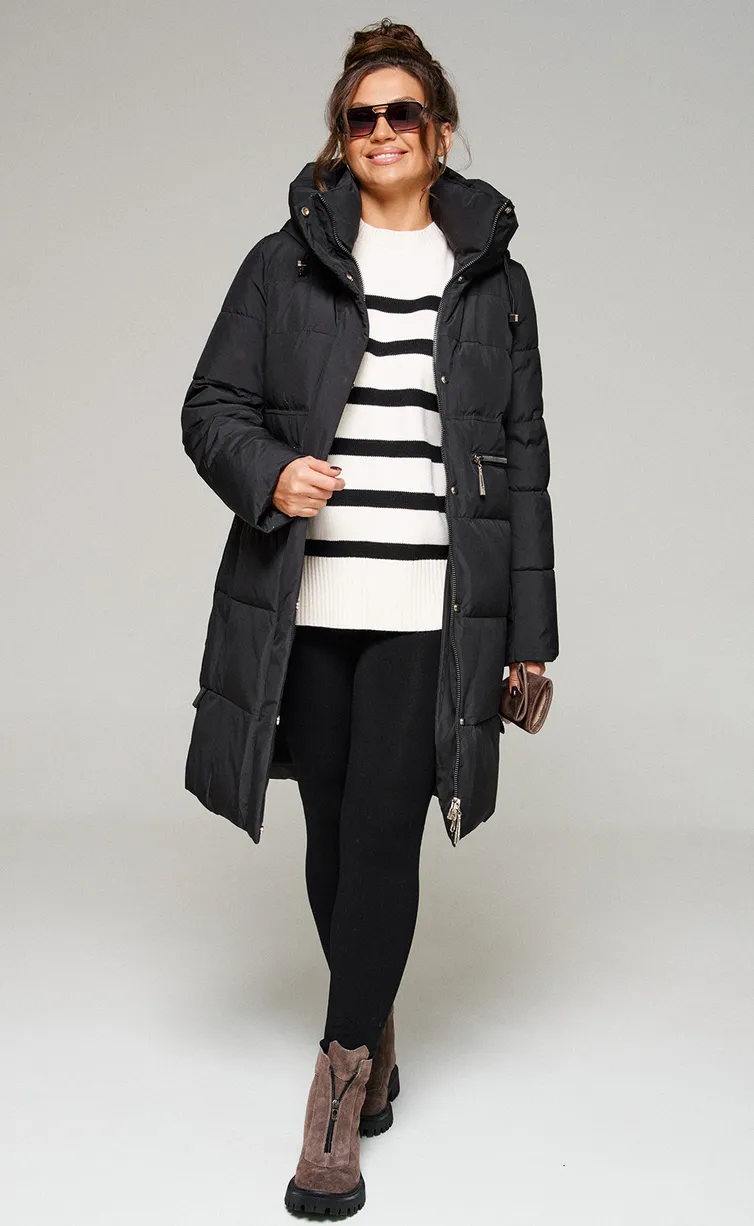 Coat Beautiful & Free #6297 chyornyj