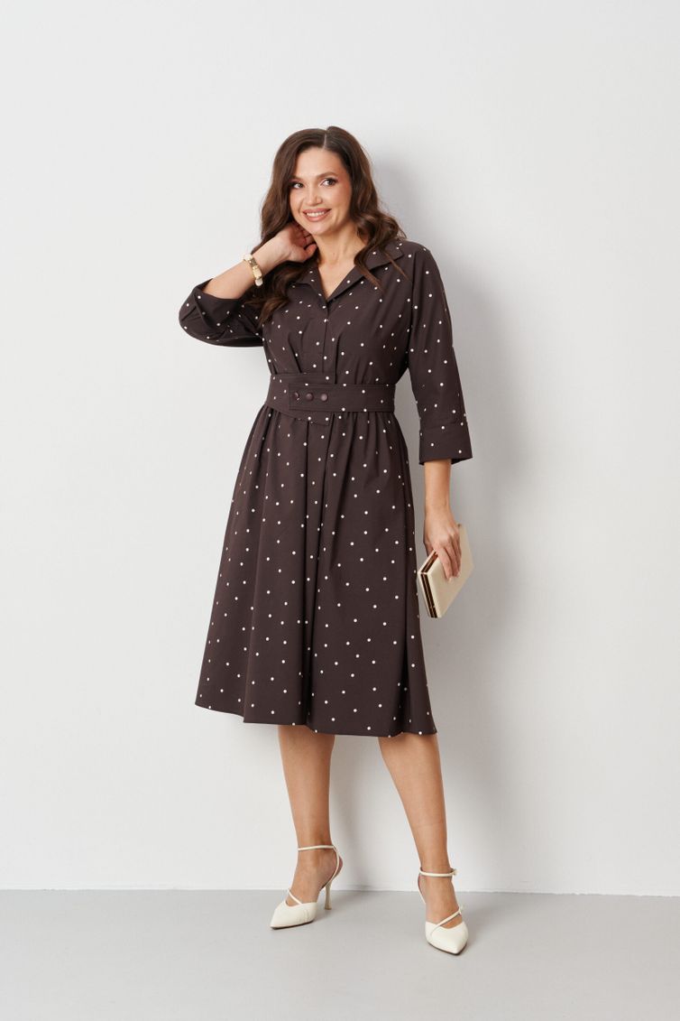 Платье PND арт. 89080 коричневый