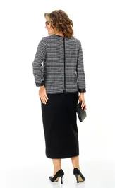Костюм Michel Chic 1394/2 фактурная клетка, черный