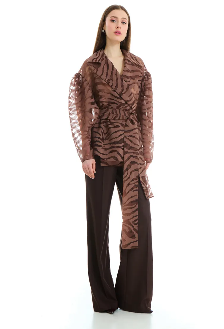 Cardigan Elema #1K-2557 korichnevyj print 170