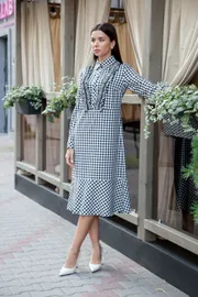 Sukienka Faufilure #S1204 cherno-belyj dizajn