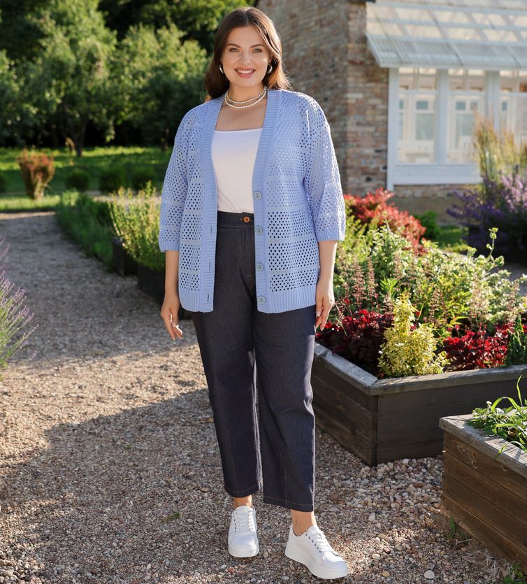 Sweter BONADI #1819 goluboj