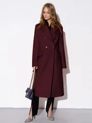 Coat Pirs #3881-burgundi