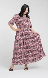 Sukienka FASHION CENTRE V-3961/Multikolor