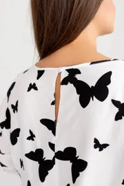 Blouse TOOK A LOOK & Angelika #TB-300 babochki na belom