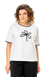 Блузки, туники Rumoda 2261 молочный-черный