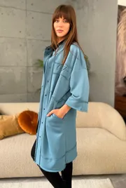 Sweter Rumoda #2019 sero-goluboj