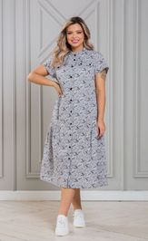 Dress NOVITA 1338-1 seryj