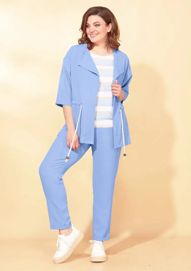 Zestaw Vilena-fashion #584 svetlo-goluboj+poloska