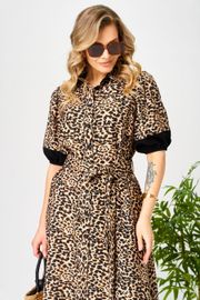 Платье Ava fashion арт. М-194 черный-бежевый