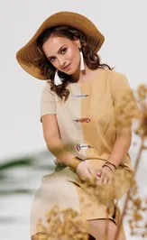 Платье Galean Style 968 беж+песоч