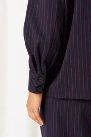 Suit Beautiful & Free #6485 temno-sinij v polosku