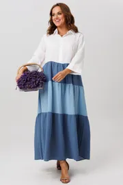 Dress Anastasia #1240.1 belyj/goluboj