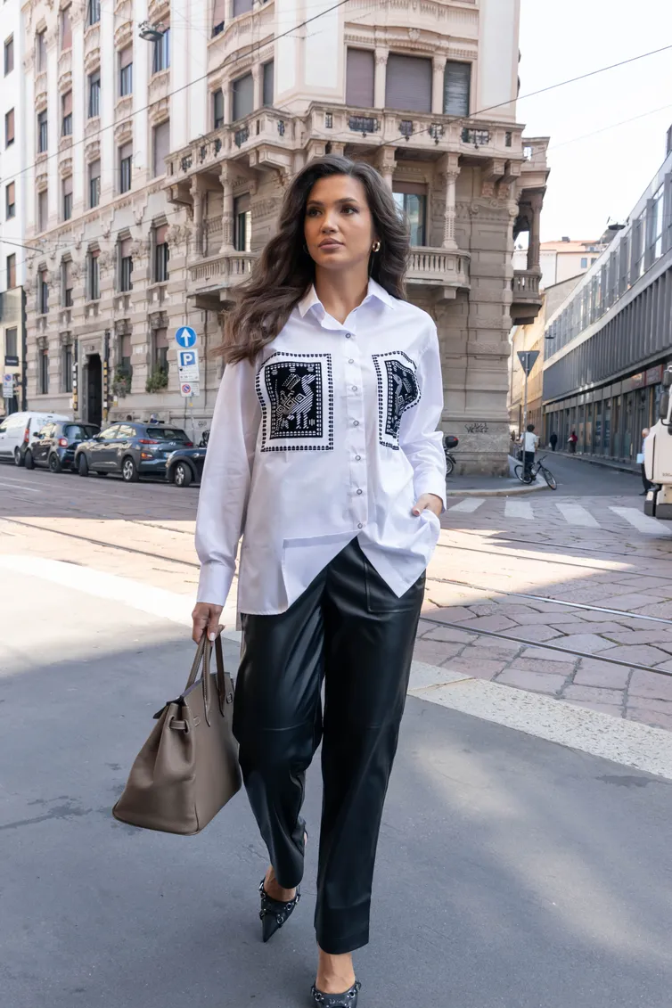 Bluzka MALI #623-049 belyj