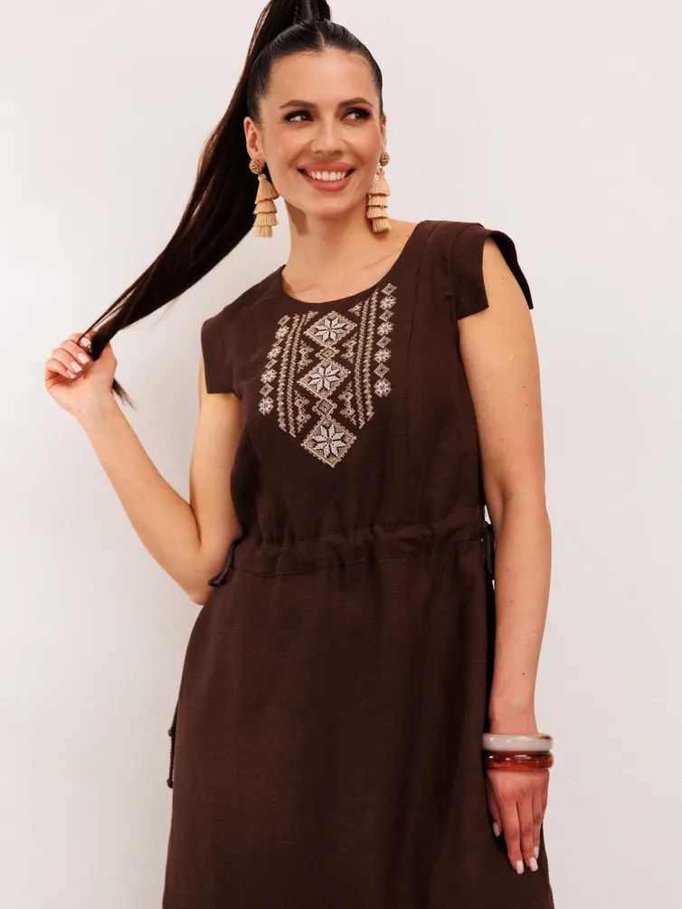 Sukienka Galean Style #894.2 korichnevyj