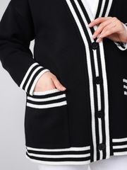 Кардиган BONADI арт. 1884 черно-белый