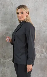 Blouse NOVITA 1365 chernyj v goroshek