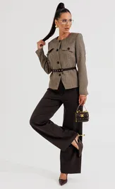 Костюм Galean Style 1014 Б коричневый с черным