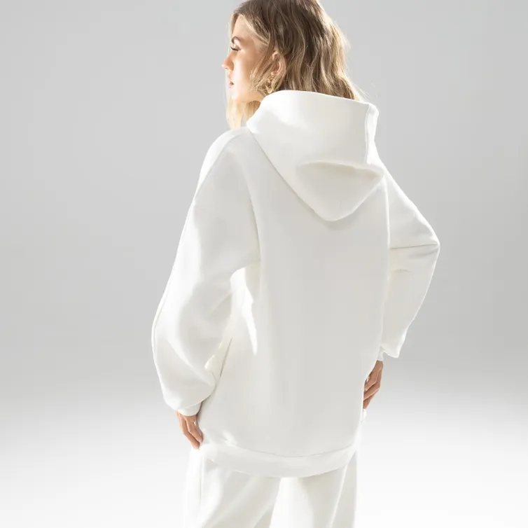 Bluza Z Kapturem CHARUTTI #Soprotivlenie bespolezno (white)