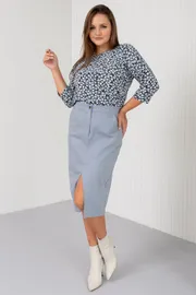 Blouse TOOK A LOOK & Angelika #TB-300 belye cvety