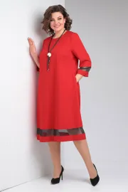 Sukienka Ladis Line #1483 krasnyj