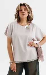 Blouse Anelli Laurel 1908 farforovyj