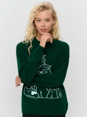 Джемпер Newvay арт. 9242-94084 тайга/бел