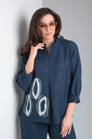 Garnitur Vilena-fashion #889 temno-sinij