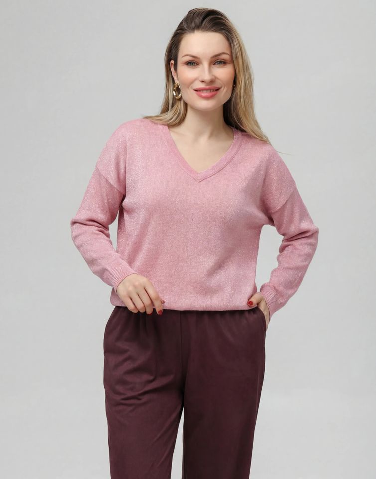 Джемпер Romgil арт. РВ0344-ХМ5 5 розово-коралловый, серебро