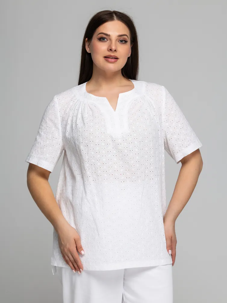 Blouse Avila #0858 chistyj belyj