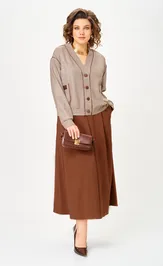 Suit Aira Style 24131 komplekt bezhevo-korichnevyj