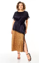 Платье Anastasia 1368 золото/черничный