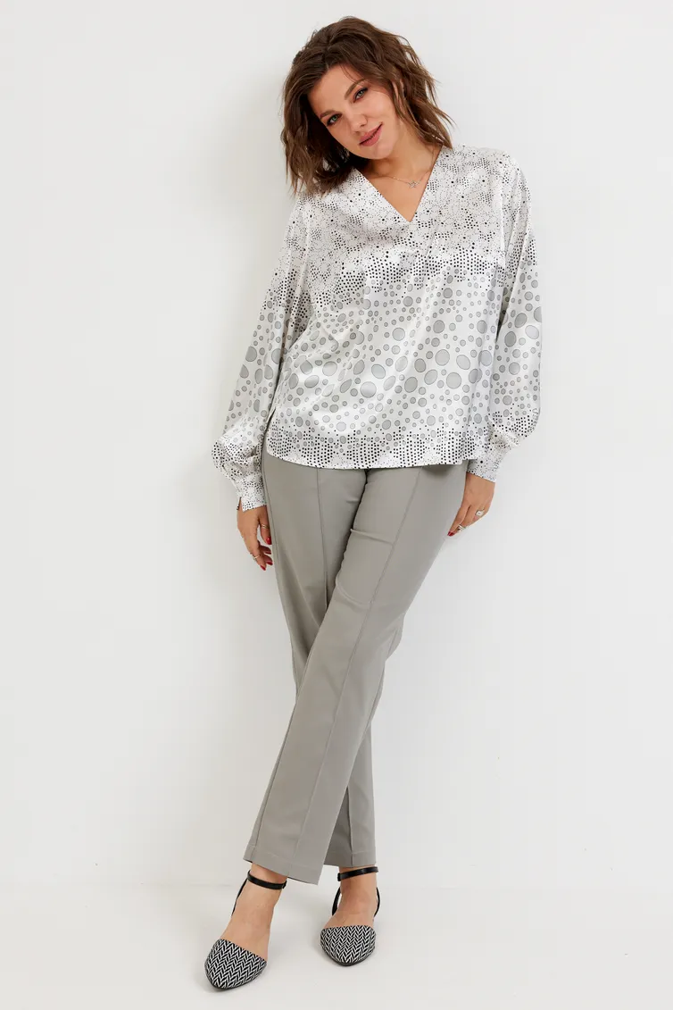 Bluzka BegiModa #4142 krugi na belom