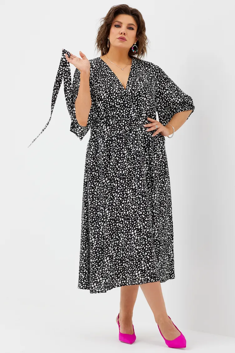 Sukienka BegiModa #1035 chyorno-belyj
