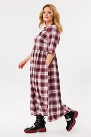 Платье Michel Chic арт. 2132/1 бордо, клетка