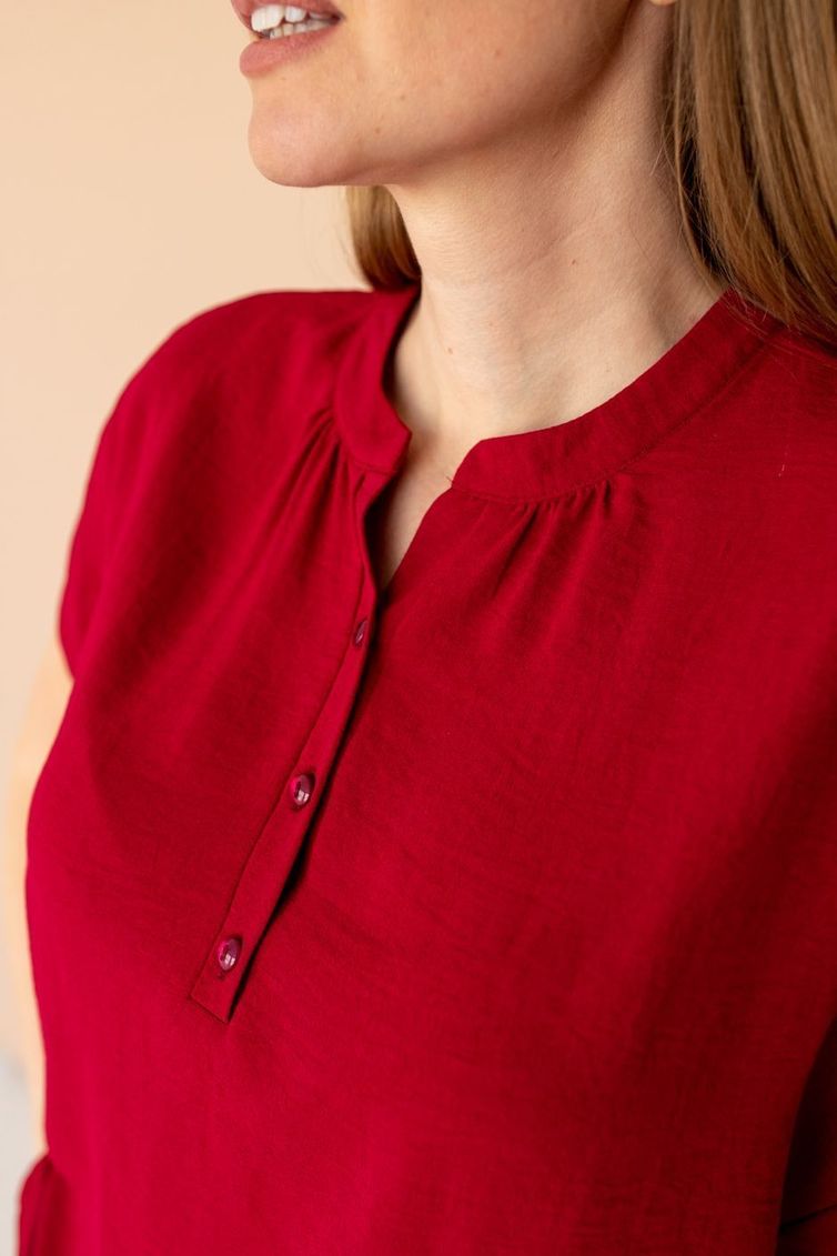Blouse TOOK A LOOK & Angelika #MD-22-4 vinno-krasnyj