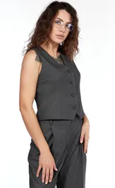 Waistcoat LadyThreeStars 2431 seryj