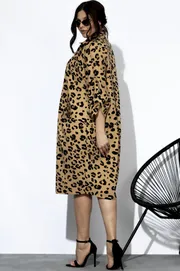 Sukienka SOVA #11168 leopard