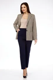 Zestaw Vilena-fashion #938 bezhevaya gusinaya lapka+temno-sinij