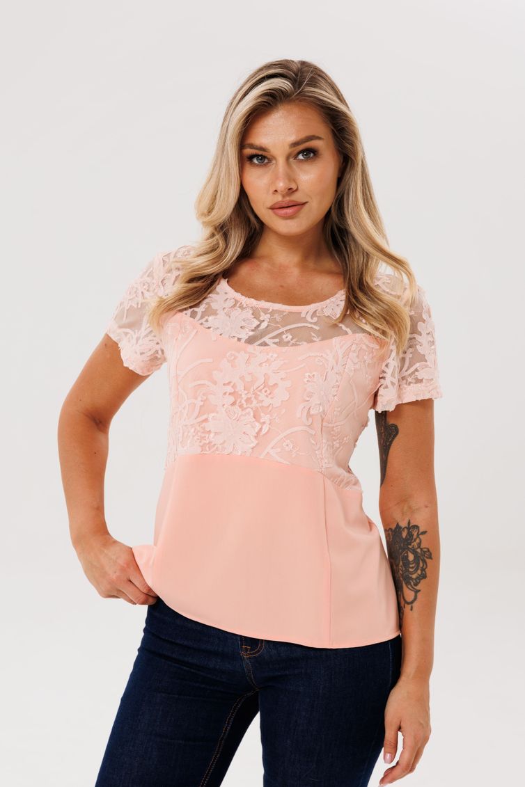 Блуза Anelli Laurel арт. 1653 персиковая дымка