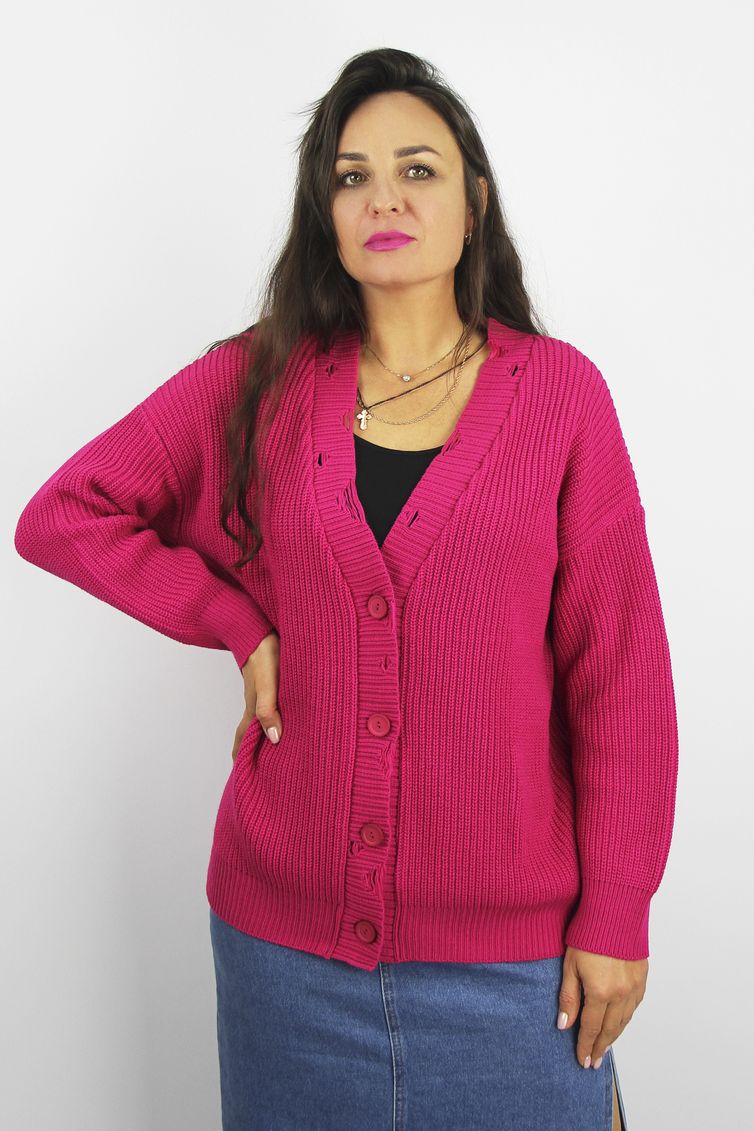 Кардиган Полесье арт. С2804-23 3С3228-Д43 малиновый сорбет 158
