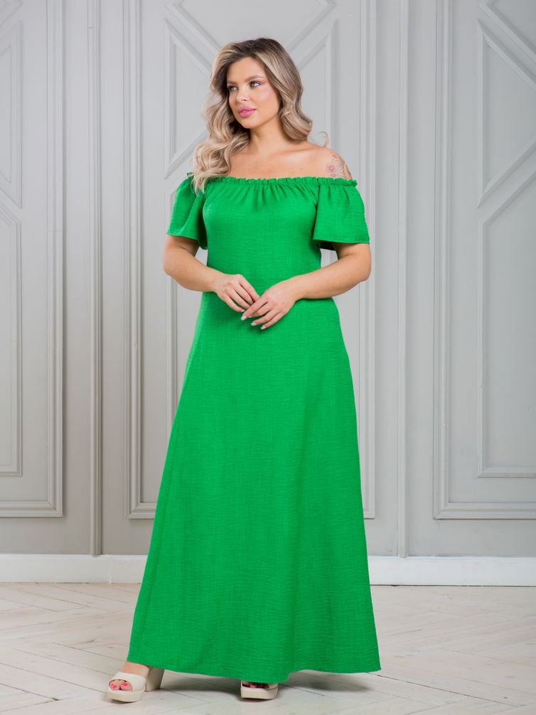 Dress NOVITA #1451 yarko-zelenyj